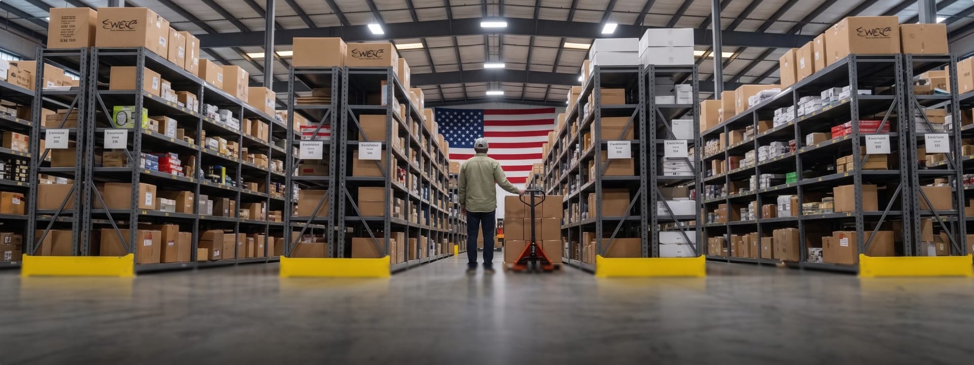 A Herald warehouse in operation